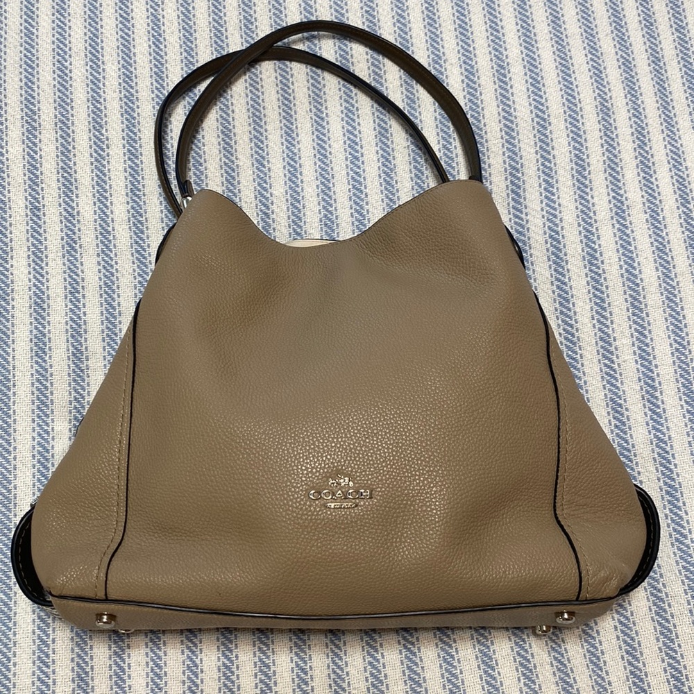 Coach 57670 Edie Shoulder Bag Leather Python